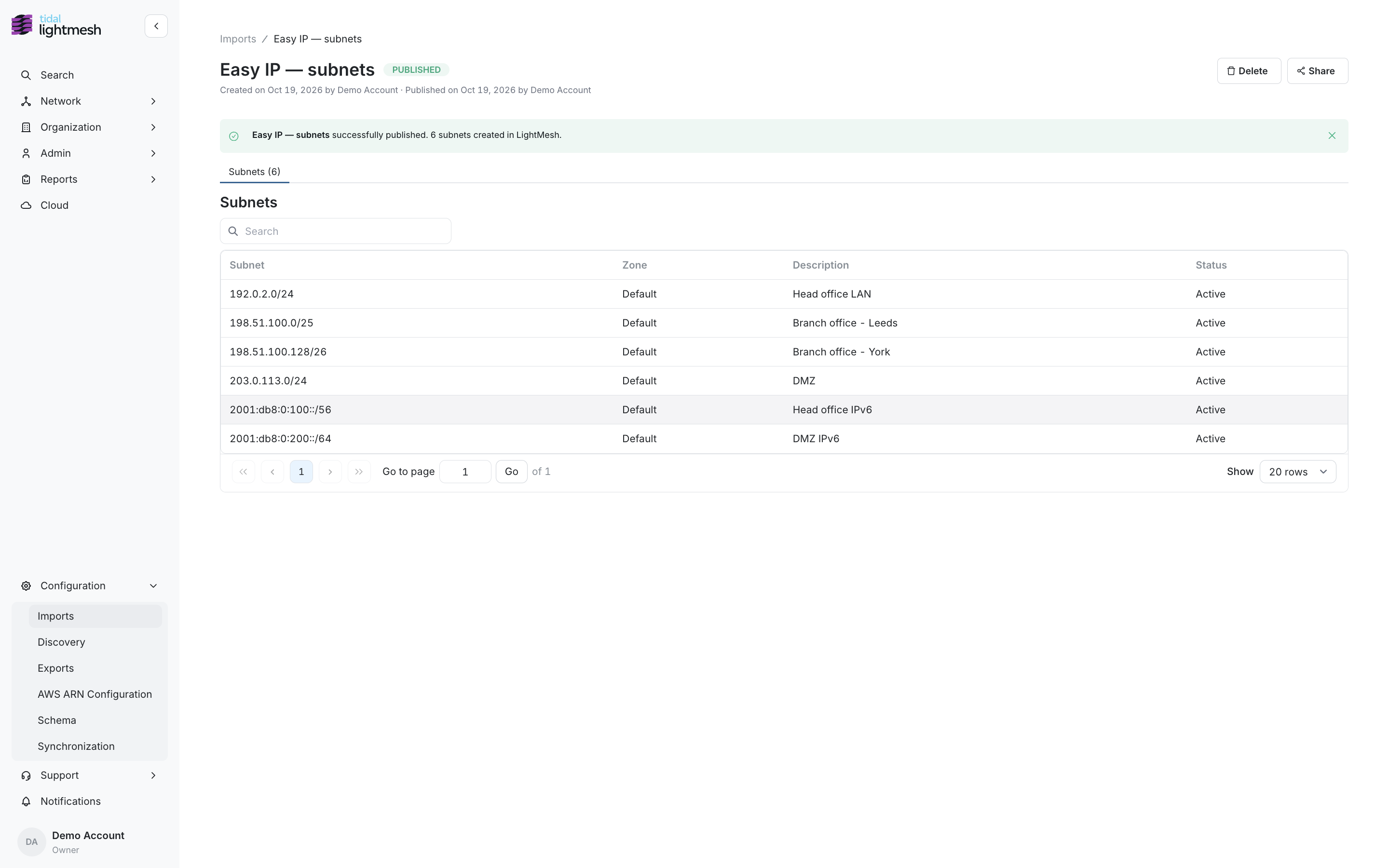 Easy IP subnets published