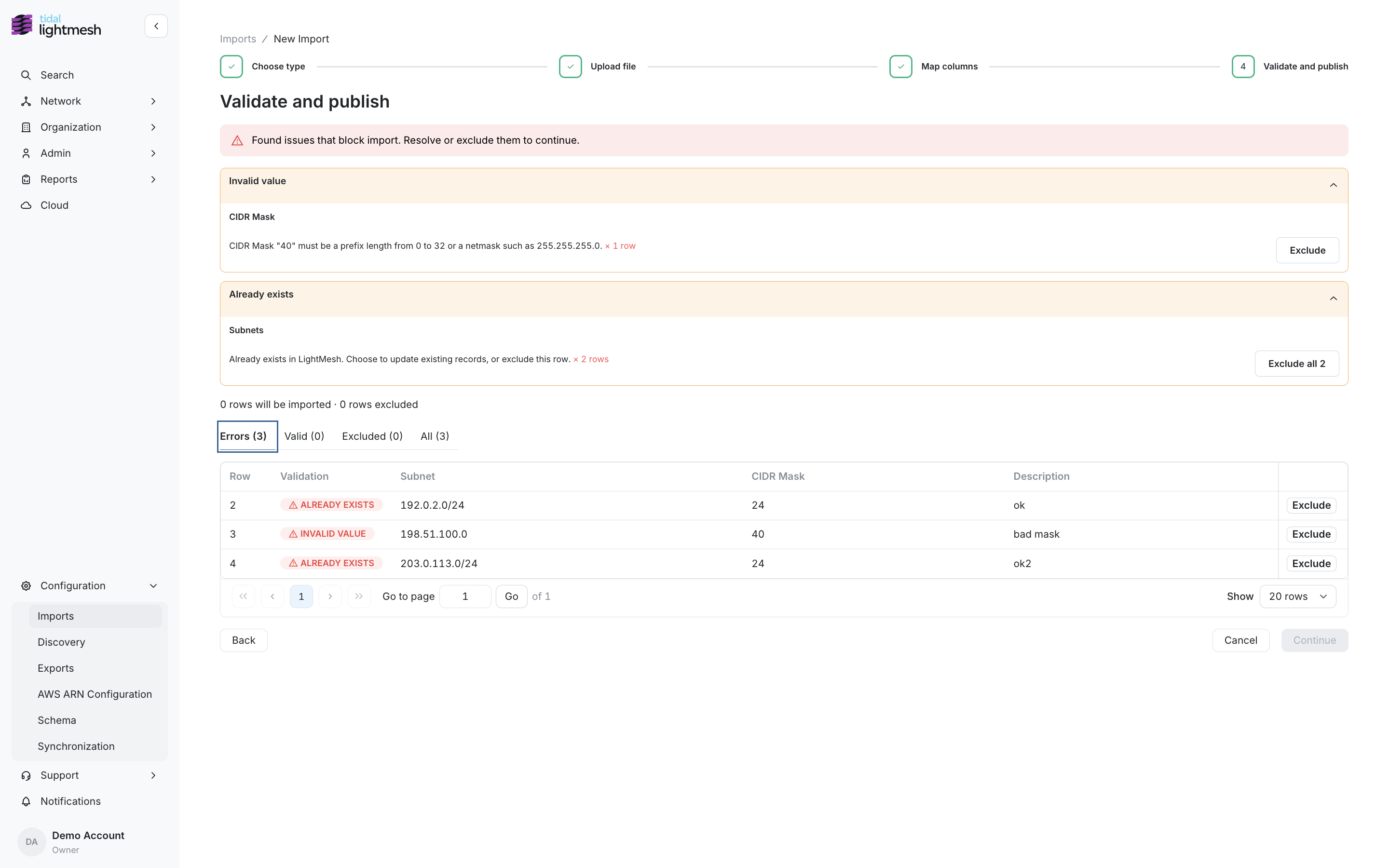 Easy IP validation with a bad mask