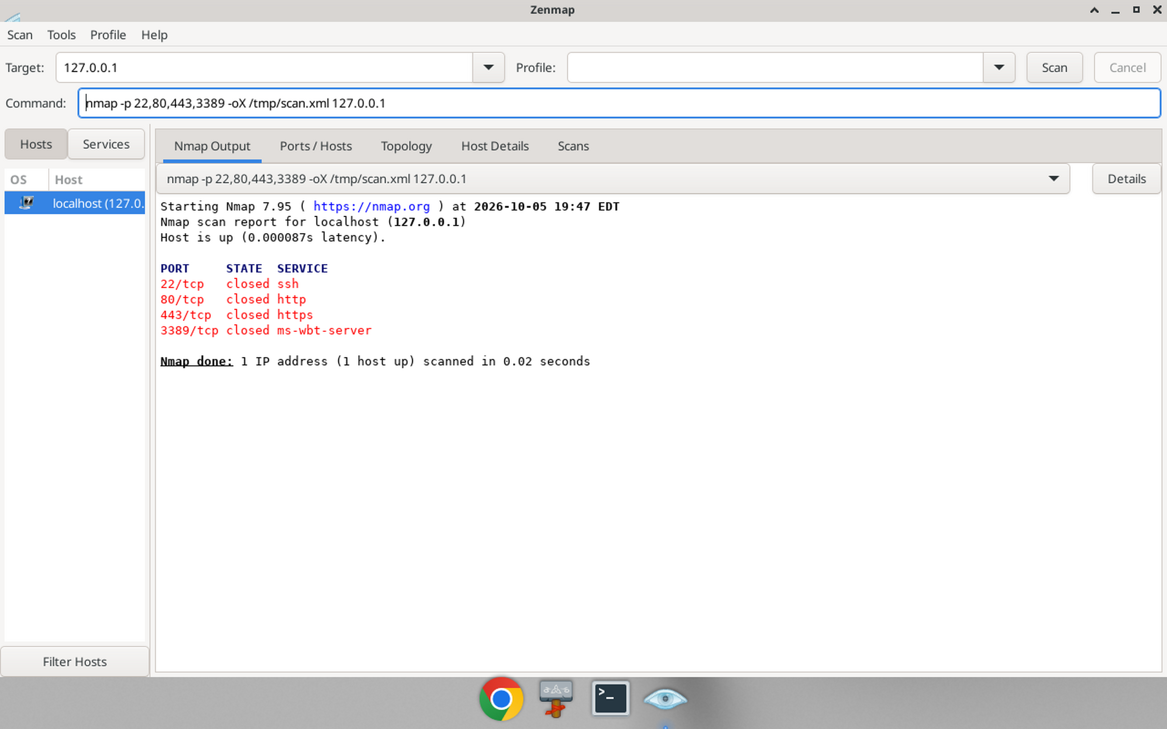 TCP port scan variant in ZenMap