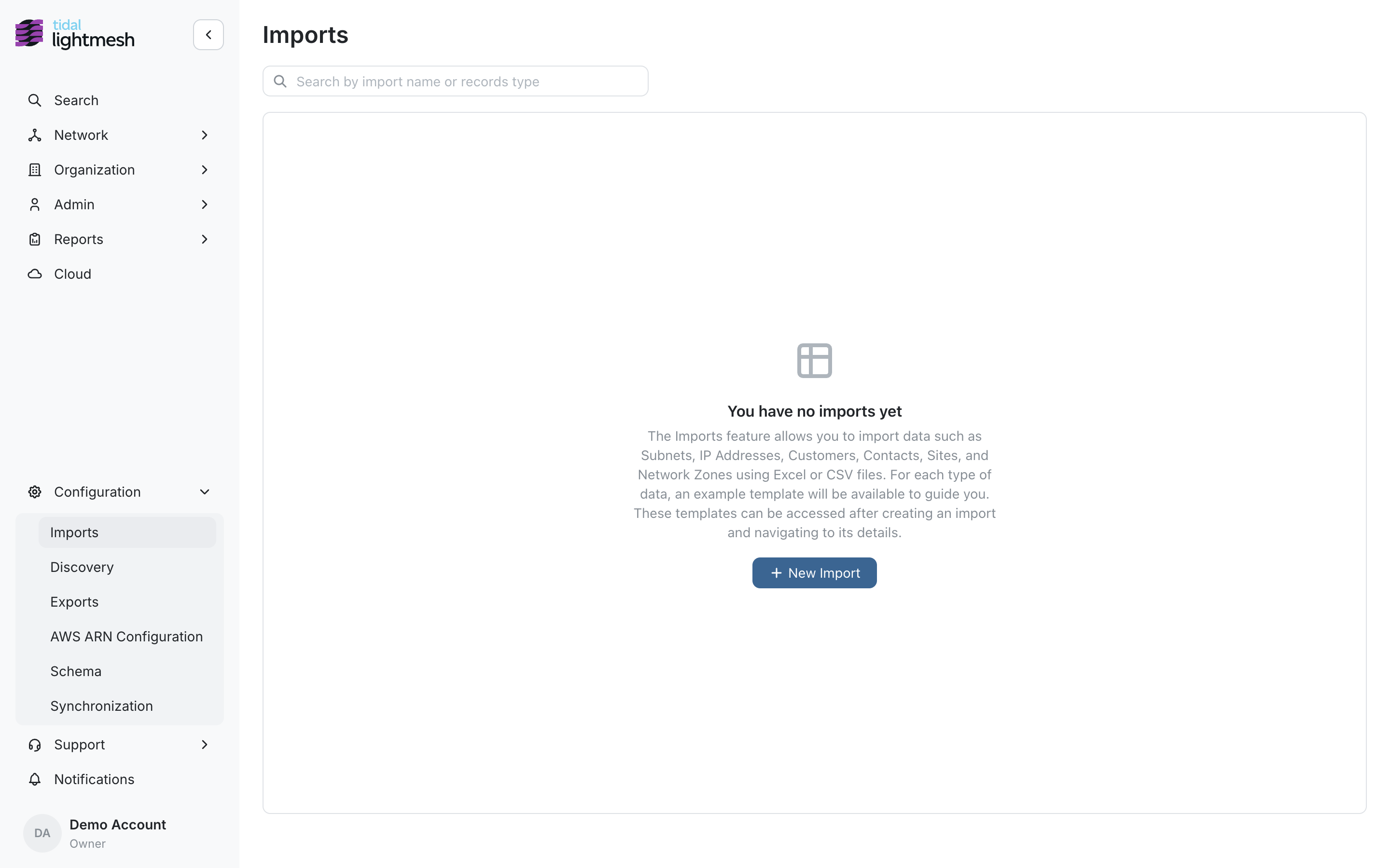 Imports empty list