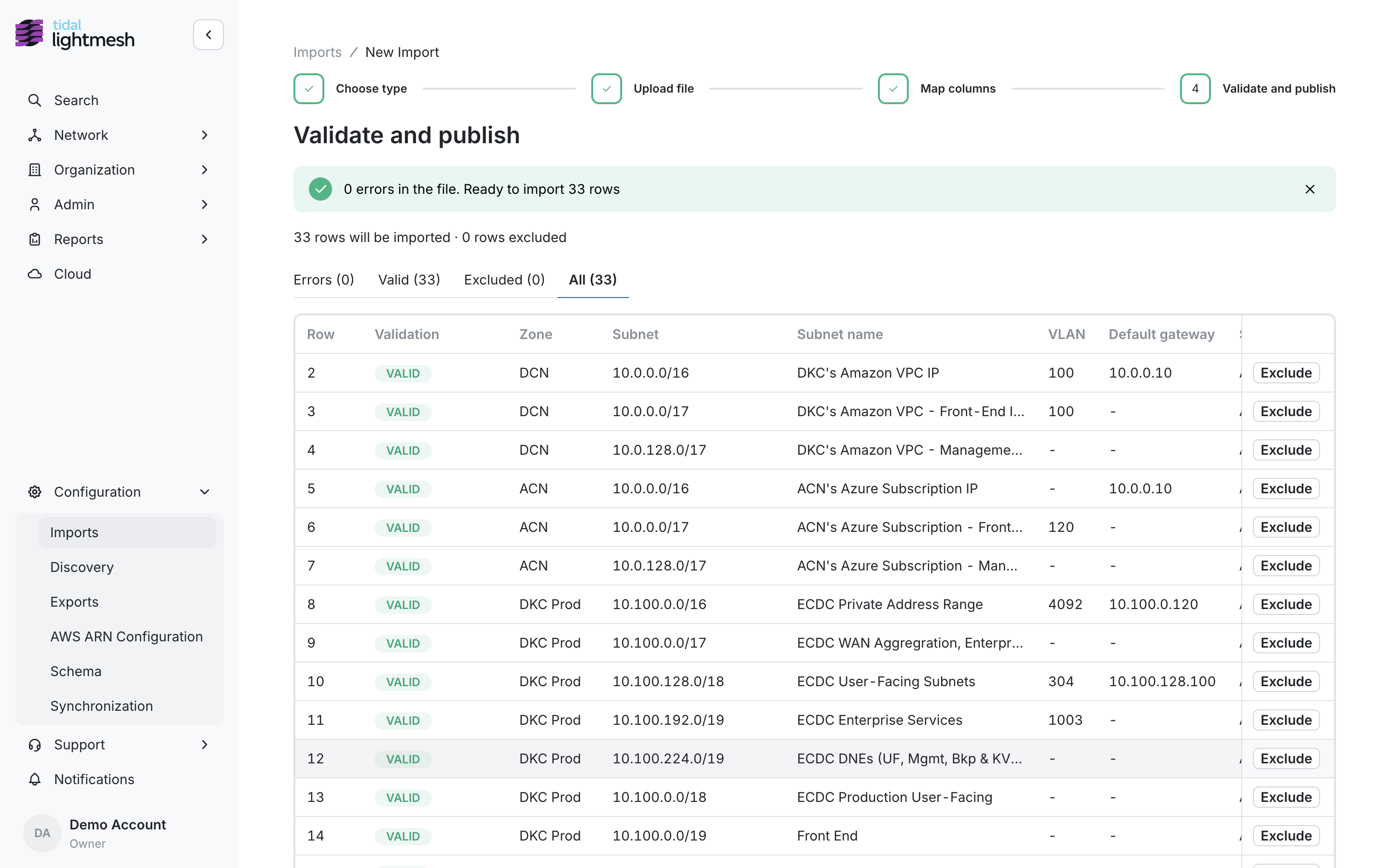 Validate with no errors