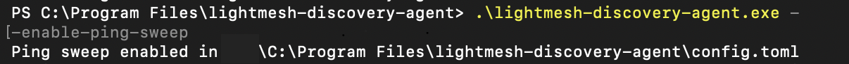 Server Core - &ndash;enable-ping-sweep
